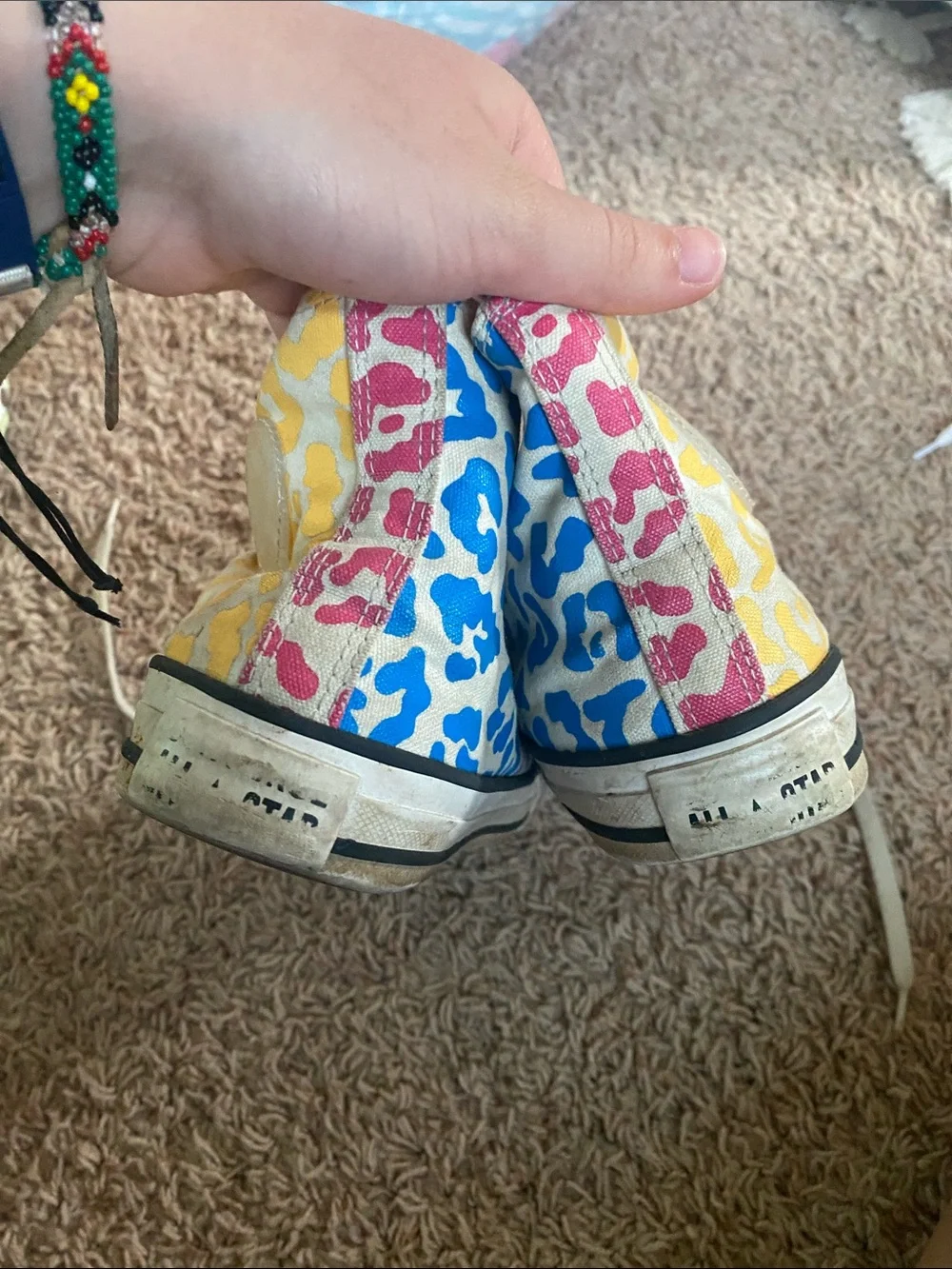 Converse Kids Multi-Color Leopard Print High-Top Sneakers